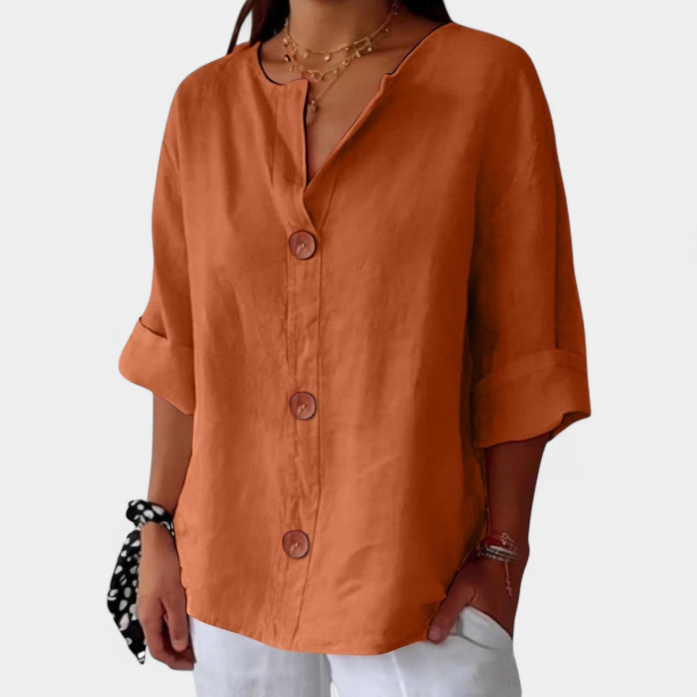 Clara™ | Uformell bluse i lin