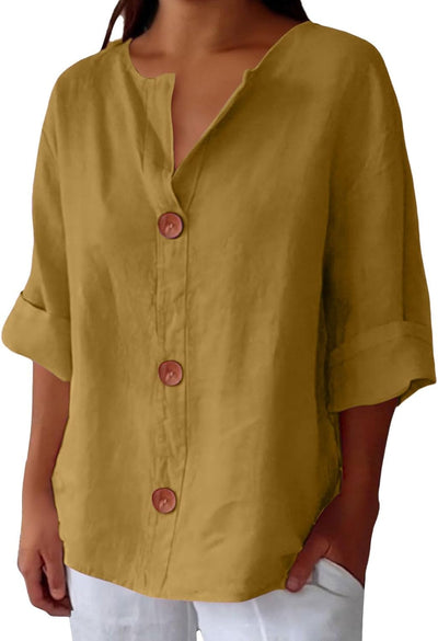 Clara™ | Uformell bluse i lin