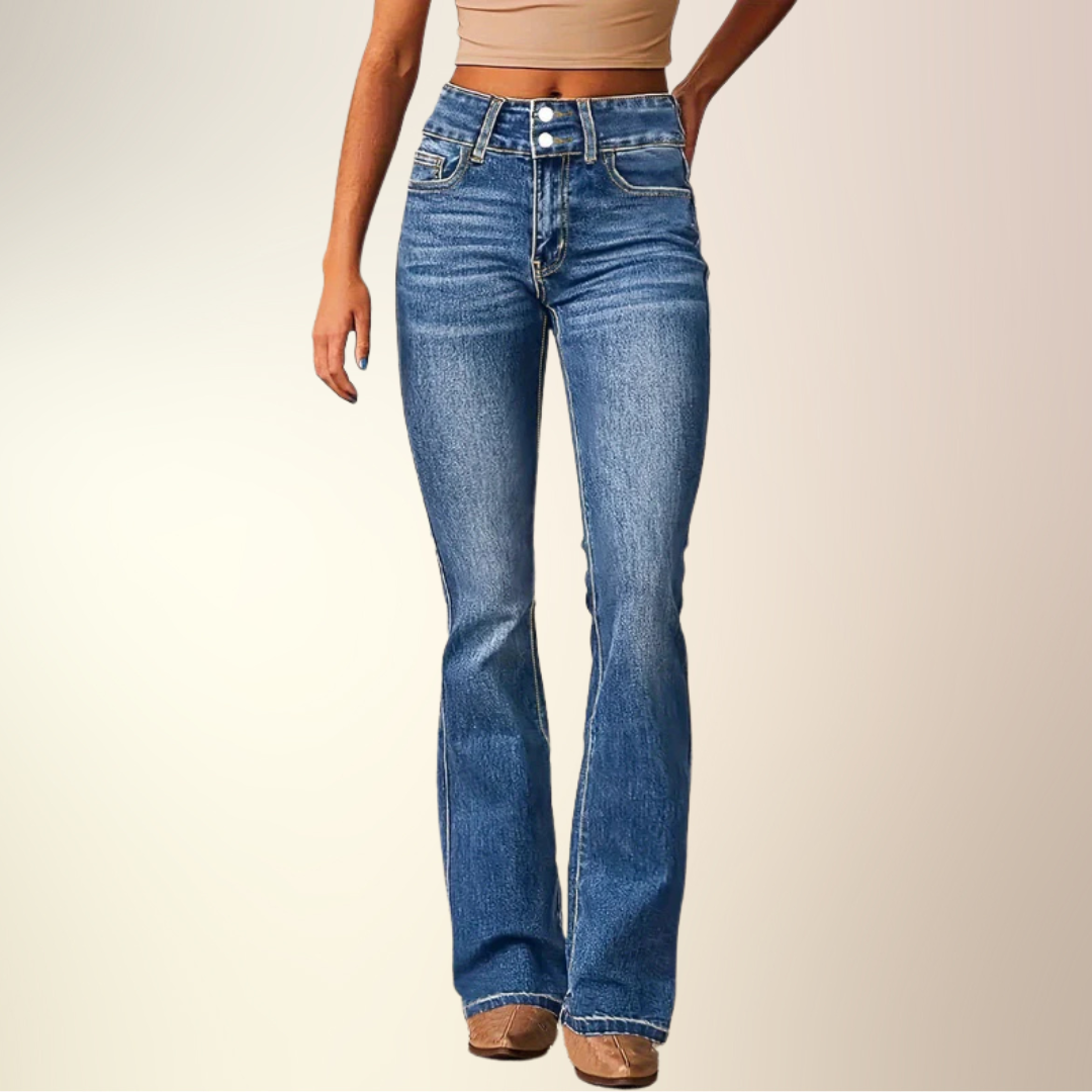 Marylène™ – Høy midje utsvingt jeans i trend